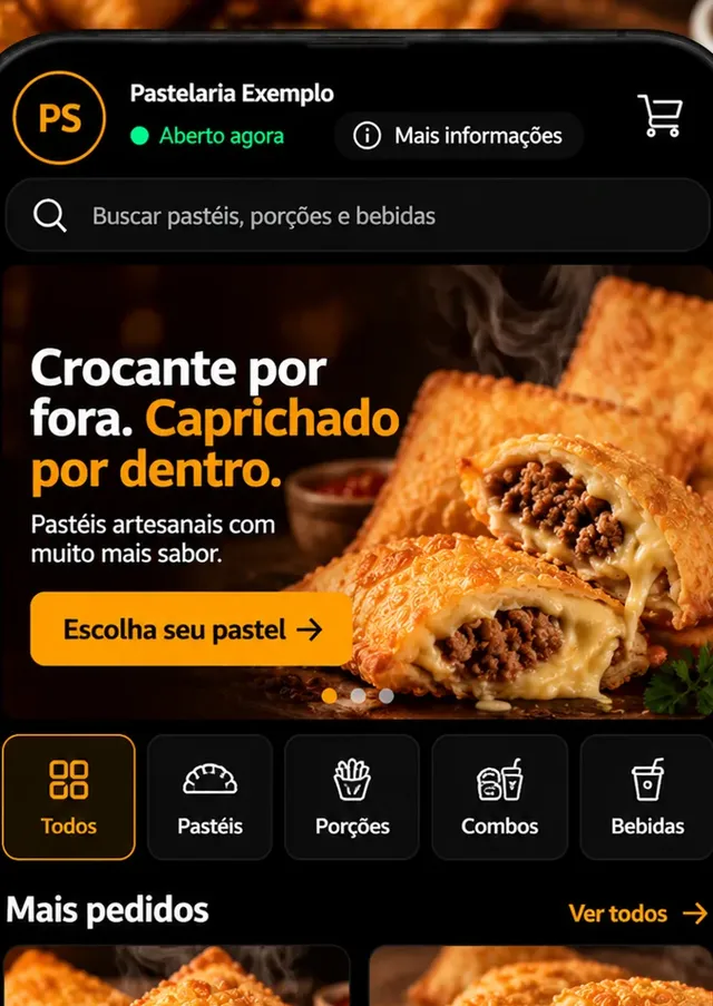 Prévia do modelo Pastelaria